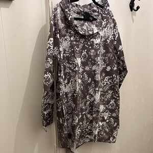 Floral Print Women's Cotton Tunic Top w pockets NWT Large